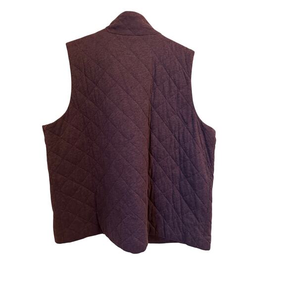Eileen Fisher Womens Purple Quilted Vest Size 1X Pockets Snaps Fall Lightweight - Picture 2 of 11